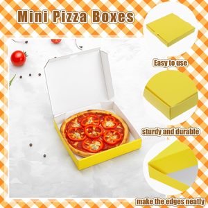 Cajas Mini para Pizza y Postres, Ideales para Fiestas, Panaderías, <span class=keywords><strong>Entrega</strong></span> <span class=keywords><strong>de</strong></span> Comida, Celebraciones, Navidad y Cumpleaños - Product Image 5