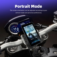 Pantalla Inalámbrica para Motocicleta M15, Impermeable IP67, Pantalla IPS HD de 5 Pulgadas, Android Auto Inalámbrico, CarPlay para Motocicleta