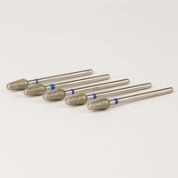 F M Fraise à ongles diamant russe de haute qualité, forme de bourgeon arrondi lisse, 5,5 mm, 3/32 pouces, pour manucure et nettoyage des cuticules