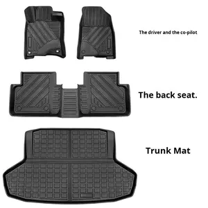 Tapis de sol de voiture complets de style sportif, imperméables et écologiques en TPE de 3 mm d'épaisseur pour Civic 11e génération <span class=keywords><strong>2022</strong></span> - Product Image 4