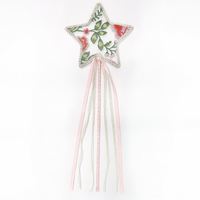 Baguette de princesse pour filles baguettes de jouet magiques pour habiller Costume d'halloween fête d'anniversaire fleurs brodées baguettes d'étoiles
