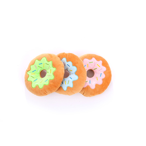 Wholesale High Quality Cotton Inside Set Toys Pet <strong>Plush</strong> <strong>Donuts</strong> Shape Dog Chew Interesting Squeaky Toy - Product Image 2