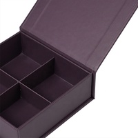 Cajas de embalaje de Chocolate de lujo personalizadas, 4 Uds., cierre magnético, ventaja UV, papel de aluminio, Catering, San Valentín, dulces, fechas, regalo