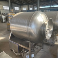 Machine à tambour sous vide entièrement automatique intégrée avec coupe-bol en acier inoxydable pour la transformation des tranches de viande séchée