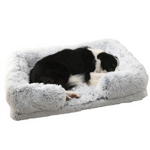 Cama Moderna para Mascotas, para Perros y Gatos Pequeños a Grandes, Colchoneta Cuadrada Suave, Material de Esponja Afelpada, Cómoda Cama Interior para Invierno - Product Image 1