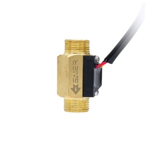Sensor Inteligente de Flujo de Agua de Latón de 3 Puntos, Grifo de Agua Eléctrico con Efecto Hall, Controlador de Plástico para Medios Líquidos, Control de Agua - Product Image 1