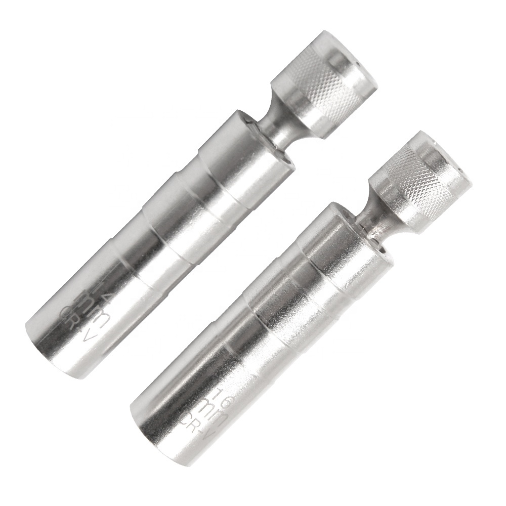 EeeKitOnline 3-Piece Thin Wall Magnetic Swivel Spark Plug Socket Set – 12mm, 14mm, 16mm 12-Point