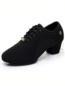 Moderno Tango Cha Cha <span class=keywords><strong>da</strong></span> donna <span class=keywords><strong>scarpe</strong></span> <span class=keywords><strong>da</strong></span> ginnastica comode suole in camoscio di cotone con suola morbida traspirante <span class=keywords><strong>tacco</strong></span> <span class=keywords><strong>basso</strong></span> 3cm per interni - Product Image 5