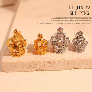 จี้และสร้อยข้อมือแฟชั่นสแตนเลสสตีล 316L ชุบทอง PVD 14K 18K แบบกำหนดเอง พร้อมจี้รูปมงกุฎสำหรับทำเครื่องประดับ - Product Image 3