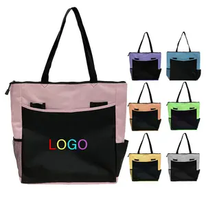 New Reach 2023 Popular Design Good Quality Many Color Customized Logo Brand Nurse Teacher Prefer Polyester Tote Bag