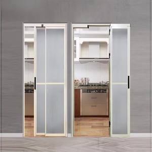 Portes coulissantes à charnières en verre en alliage d'aluminium PT de haute qualité pour les espaces de cuisine et de salle de bain modernes, finition - Product Image 2