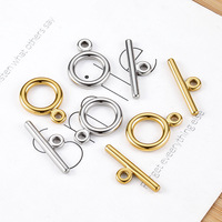 Fermoir OT en acier inoxydable poli sans couture, pour collier DIY, bracelet de perles, connecteur d'extrémité, accessoires de bijoux faits à la main
