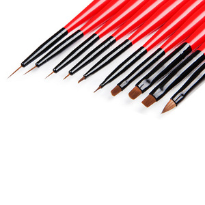 Lot de 10 pinceaux synthétiques pour nail art, pour la sculpture de cristaux, le traçage de fleurs et les motifs à carreaux, pour la peinture au gel UV - Product Image 3