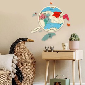 La <span class=keywords><strong>migliore</strong></span> vendita Montessori per bambini in legno giocattolo educativo per bambini in legno mappa del mondo Puzzle mappa del mondo Puzzle Puzzle - Product Image 6