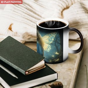 Frosted Black <b>Ceramic</b> <b>Mug</b> 11oz Heat Activated Magic Cup Living Room Use - Product Image 3