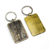 Porte-clés en acier inoxydable personnalisés en gros, pendentifs étanches gravables au laser, porte-clés en métal avec logo personnalisé pour souvenirs