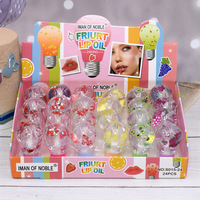 IMANOFNOBLE ampoule tranches de fruits brillant à lèvres mignon pêche coeur Transparent hydratant huile pour les lèvres soin des lèvres en gros 24 pièces/boîte