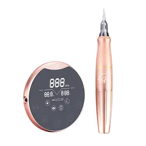 Biomaser P90 Rose Gouden Permanente Make-Up Machine Kits Dubbele Grips Verwisselbare Micropigmentatie Tattoo Machine