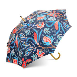 <span class=keywords><strong>Parapluie</strong></span> à bâton en bois coupe-vent double couche-Design de mode à impression complète et imperméable - Product Image 5