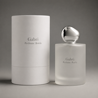Flacon de parfum vide noir 30 ml, flacons de parfum en verre givré vides 50 ml, flacon de parfum rond 100 ml avec emballage boîte de luxe