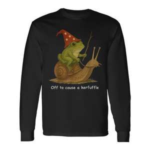 T-shirt à manches longues Frog Wizard Off To Cause A Kerfuffle Meme Design - Product Image 1