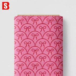 Tissu 100 % coton Bessi à faible MOQ, motif nœuds et rubans chic, imprimé numérique, style romantique vintage pour robes et vêtements - Product Image 1