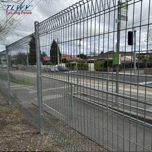 Clôture de sécurité en treillis métallique BRC galvanisé à chaud/revêtu de PVC avec cadre thermolaqué, facilement assemblable, pour usage extérieur, béton - Product Image 1