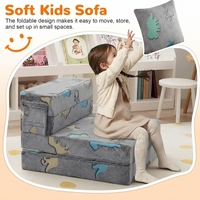 Canapé enfant pliable une place, fauteuil paresseux en éponge compressible, design moderne et simple, chaise rotative en tissu pliable