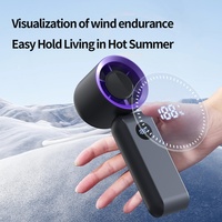 Ventilador Recargable Inteligente y Potente Defender de Larga Duración y Ventilador Inalámbrico sin Aspas con Función de Carga USB para Uso Durante Todo el Día
