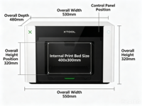 Impresora UV Individual Xtool O1 Omni, Máquina de Impresión Plana Industrial, Impresora de Inyección de Tinta Digital de Alta Precisión para Manualidades