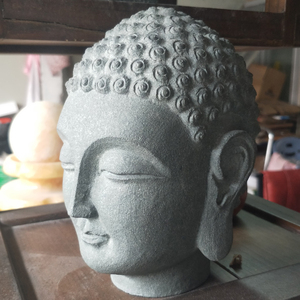 Statue chinoise <span class=keywords><strong>de</strong></span> grande <span class=keywords><strong>tête</strong></span> <span class=keywords><strong>de</strong></span> <span class=keywords><strong>bouddha</strong></span> sculptée <span class=keywords><strong>en</strong></span> <span class=keywords><strong>pierre</strong></span> <span class=keywords><strong>de</strong></span> granit naturel, décoration extérieure <span class=keywords><strong>de</strong></span> <span class=keywords><strong>jardin</strong></span> Zen <span class=keywords><strong>de</strong></span> taille personnalisée - Product Image 4