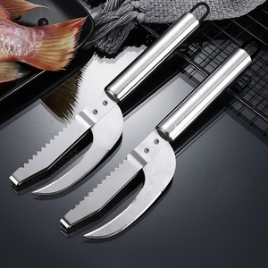 2-in-1 Multi-Purpose Stainless Steel <b>Fish</b> Scaler, Creative Gut-Opening <b>Knife</b>, Kitchen Gadget for Cleaning <b>Fish</b> Belly - Product Image 1