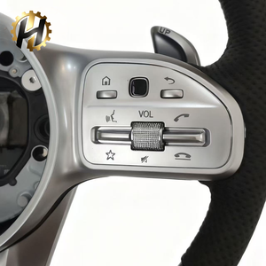 HZ Maßgefertigtes Halb-Perforiertes Leder-Karbon-Lenkrad für Luxusfahrzeuge, Passend für Mercedes Benz W204 W205 W166 W212 C63 für <span class=keywords><strong>3</strong></span> - Product Image 4