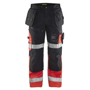 BLAKLADER - 150818609955D84 Pantalon haute visibilité X1500 Noir/Rouge hi-vis-EAN 7330509388501 HI-VIS WORKWEAR - Product Image 1