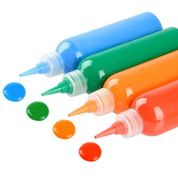 Ensemble de peinture acrylique Fluid Bear - Non toxique 60 ml pour toile, papier et verre - Fournitures d'art DIY pour enfants et adultes