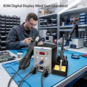 <span class=keywords><strong>Station</strong></span> <span class=keywords><strong>de</strong></span> <span class=keywords><strong>soudage</strong></span> 2 en 1 700W avec pistolet à <span class=keywords><strong>air</strong></span> <span class=keywords><strong>chaud</strong></span>, <span class=keywords><strong>station</strong></span> <span class=keywords><strong>de</strong></span> retravaillage, contrôle <span class=keywords><strong>de</strong></span> température sécurisé, outil <span class=keywords><strong>de</strong></span> réparation <span class=keywords><strong>de</strong></span> circuits imprimés SMD BGA, 110V 220V - Product Image 1