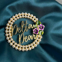 Desain Baru Perhiasan Huruf Yunani Sorority Soror Dst Sigma Delta Dear Pearl Brooch Pin Delta Theta Brooches Pins