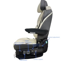 Siège conducteur de camping-car type droit avec accoudoirs et ventilation, sièges électroniques pour copilote de camping-car