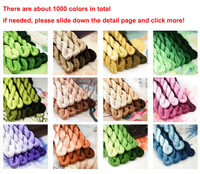 Ligne de bricolage 1000 multicolore grande branche 100% fil de soie de broderie de mûrier naturel véritable ligne de broderie en soie