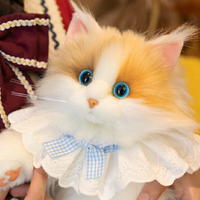 Sac à dos en peluche réaliste pour chat Calico à flamme, grande capacité, léger, vente en gros par les fabricants DUPAN