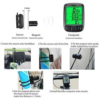Speedometer sepeda Digital, Odometer sepeda komputer tahan air dengan LCD