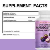 Complément alimentaire à base de mangoustan, extrait lyophilisé pour la protection antioxydante et le soutien immunitaire, 120 capsules