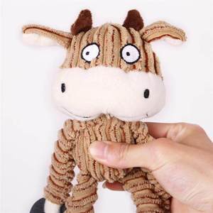 Funny Pet Dog <strong>Toys</strong> Cow/Bear/Monkey Animal Shape Plush Chewing Sound Molar Bite Chew <strong>Squeaky</strong> <strong>Toys</strong> - Product Image 3