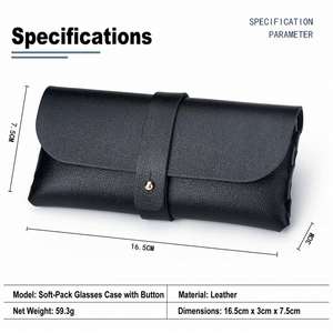 Wholesale <b>Glasses</b> Custom Logo Luxury Pu Leather Pouch Portable Dust-Proof Sunglasses Storage <b>Case</b> - Product Image 3