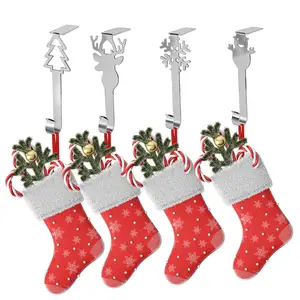 Рождественские украшения, металлические модные носки, рождественские держатели для чулок, крючки для подвесных гаджетов
