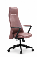 Chaise de bureau de direction moderne à dossier haut en cuir PU, ergonomique, pivotante, avec accoudoirs et roulettes