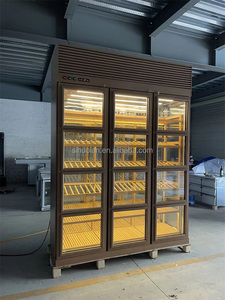 Refroidisseur de vin commercial 1500L refroidi par air Vitrine Réfrigérateur à boissons à trois portes pour hôtel en verre - Product Image 3