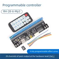 Contrôleur de lumière LED programmable Lededit à 28 canaux, 28W/canal, charge maximale 3A, courant de sortie, garantie de 2 ans, effet d'eau courante
