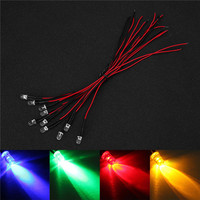12V 24V UV violet orange 10mm voiture Diode câble ampoule Led lampe DC 24V 18cm 5mm émetteur pré-câblé