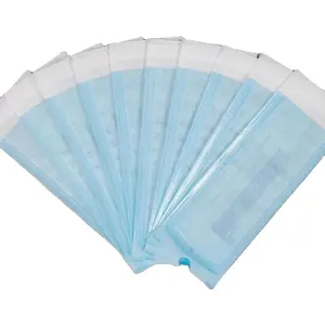 self adhesive blue film easy peel paper and plastic self-sealing sterilization packaging pouch